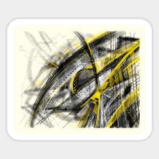 mechanical eye of the architectural sky ecopop wallpaper art Sticker